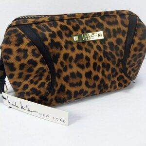 Nicole Miller Animal Print Make Up Bag Great as a Travel Toiletry Bag NWT
